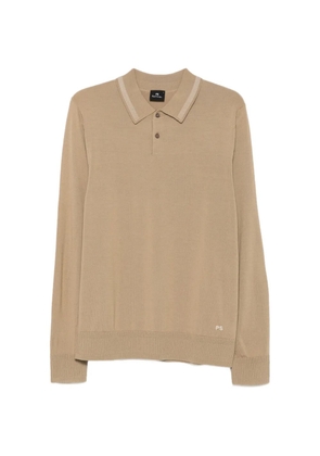 PS Paul Smith long-sleeve polo shirt - Neutrals