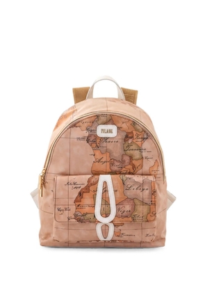 ALVIERO MARTINI 1° CLASSE map-pattern backpack - Neutrals
