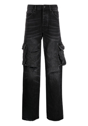 Purple Brand P011 distressed straight-leg jeans - Black
