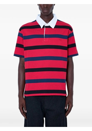 Prada striped short-sleeved polo shirt - Red