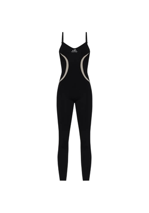 Balenciaga logo-print panelled jumpsuit - Black