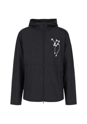 adidas graphic-print hooded jacket - Black