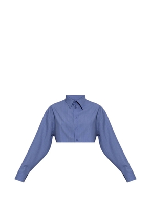 Balenciaga cropped long-sleeve shirt - Blue