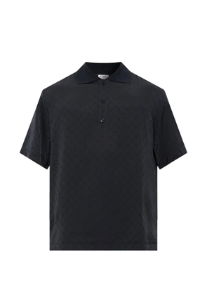 Casablanca monogram-jacquard polo shirt - Blue