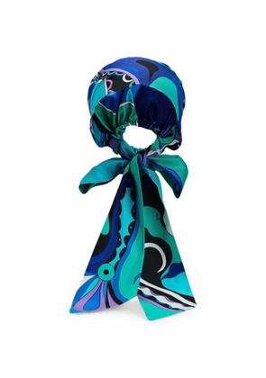 PUCCI abstract-print silk bandana hat - Blue