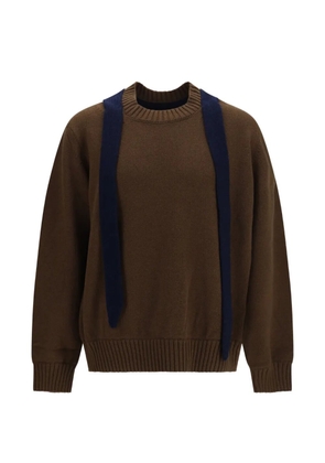 sacai wool sweater - Brown