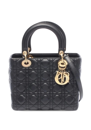 Christian Dior Pre-Owned 2010-2020 Medium Lambskin Cannage Lady Dior satchel - Black