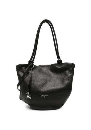 Patrizia Pepe logo-plaque leather shoulder bag - Black