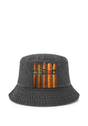 Melt graphic-print bucket hat - Black