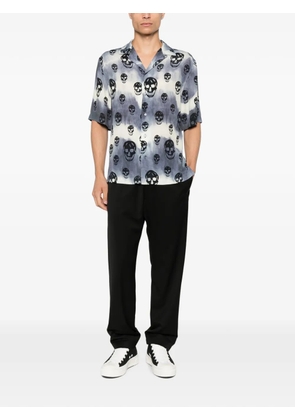 Alexander McQueen Skull-print tie-dye shirt - Blue