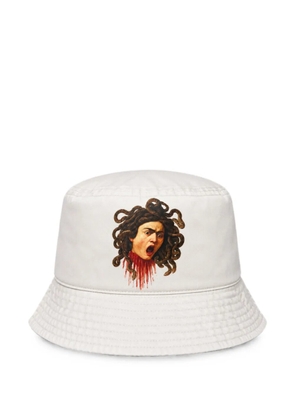 Melt graphic-print bucket hat - White