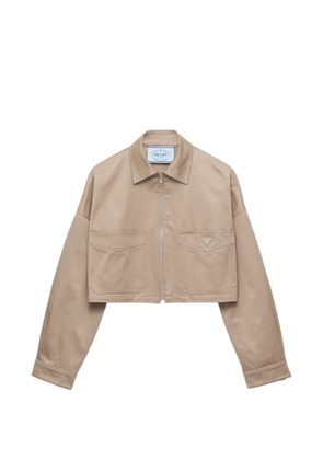 Prada chino blouson jacket - Neutrals