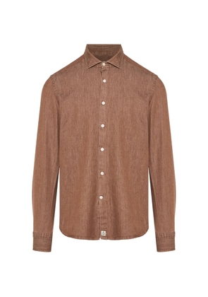 Sonrisa long-sleeve button-down shirt - Brown