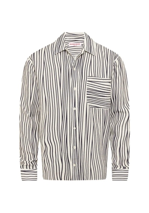 Orlebar Brown Grasmoor crossover-stripe shirt - Neutrals
