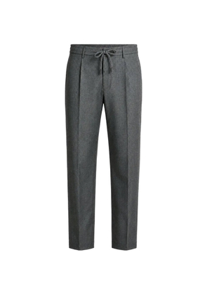 Peserico drawstring-waist pressed-crease trousers - Grey