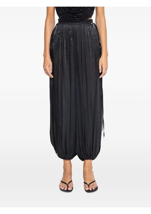 NISSA high-waisted chiffon pants - Black