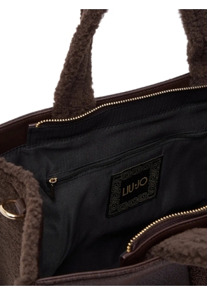 LIU JO large tote bag with logo - Brown