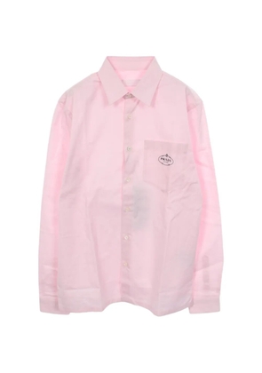Prada Pre-Owned logo-embroidered pocket shirt - Pink