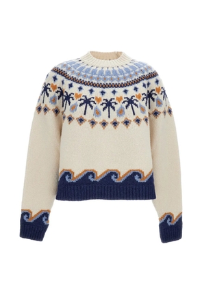 Alanui jacquard-knit sweater - Neutrals