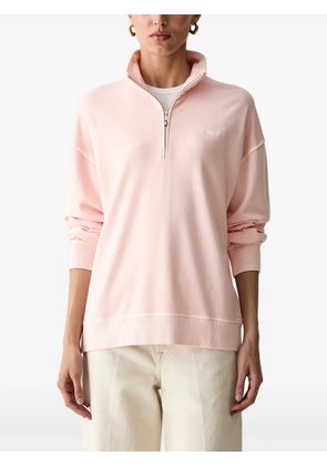 Gant half-zip logo-embroidered sweater - Pink