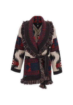 Alanui Icon jacquard-knit cardigan - Black