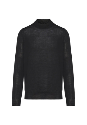 Gran Sasso high-neck long-sleeve sweater - Black