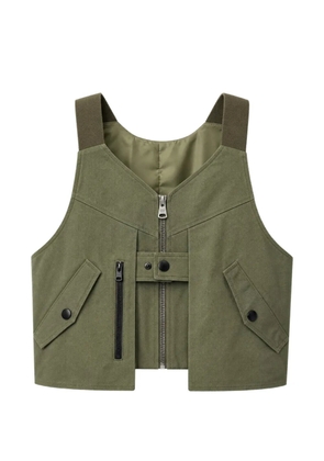 Andersson Bell zip-up panelled vest - Green