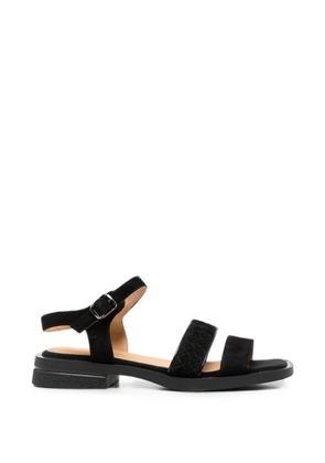 LINDA BAUMANN woven-strap buckle-fastening sandals - Black