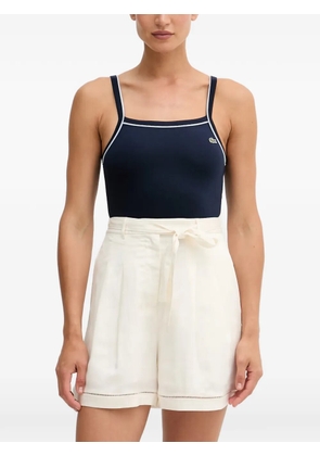 Lacoste logo-patch contrast-trim top - Blue