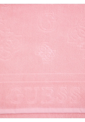 GUESS USA logo-jacquard beach towel - Pink