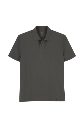 Boggi Milano polo in stretch cotton-blend piqué Cool Jade-Fresh - Grey