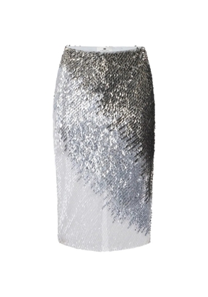 Elisabetta Franchi skirt in metallic tulle fabric - White