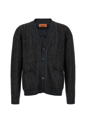 Missoni zigzag-knit V-neck cardigan - Black