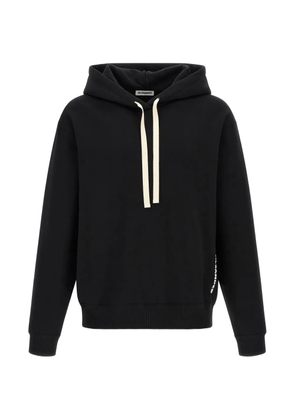 Jil Sander logo-print drawstring hoodie - Black
