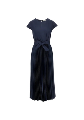 Weekend Max Mara pleated belted maxi dress - Blue