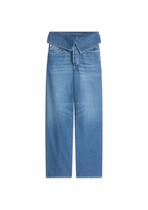 DRIES VAN NOTEN folded denim pants - Blue