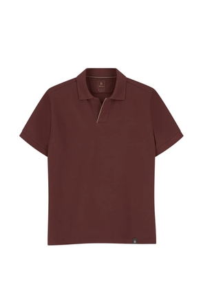 Boggi Milano polo in stretch cotton blend piqué Cool Jade-Fresh - Red