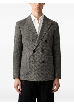 Joop! herringbone double-breasted blazer - Grey