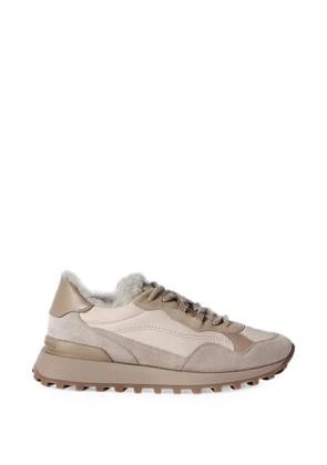 Brunello Cucinelli shearling-lined monili sneakers - Neutrals