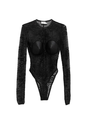 Vaquera lace cone-cup bodysuit - Black