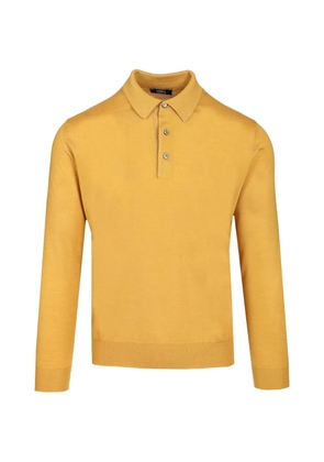 Fedeli fine-knit polo sweater - Yellow