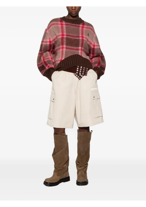 The Attico check-pattern sweater - Brown