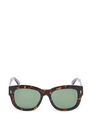 Gucci Pre-Owned 2020s tortoiseshell-effect square-frame sunglasses - Brown