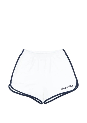 Sporty & Rich logo-embroidered terry shorts - White