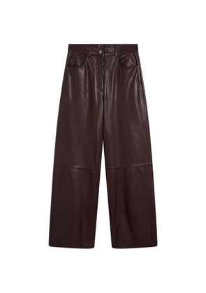MOMONÌ Aoki leather trousers - Brown