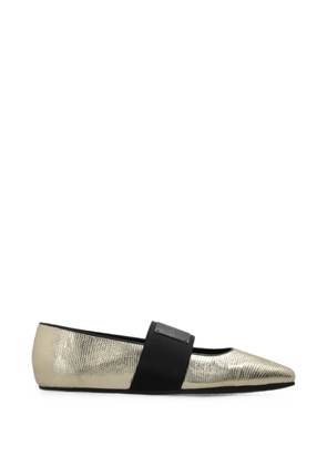 Givenchy Sliced metallic leather ballet flats - Gold