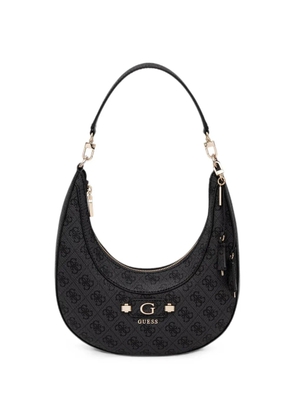 GUESS USA Lindsey monogram-print curved tote bag - Black