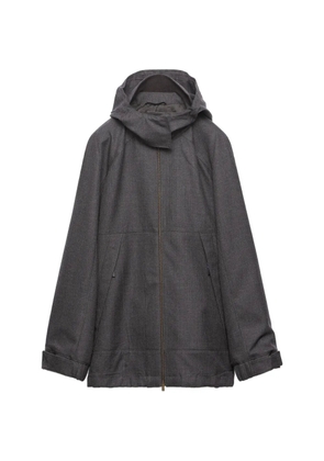 Prada mélange hopsack wool jacket - Grey