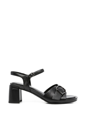 LINDA BAUMANN buckle-detail block-heel sandals - Black