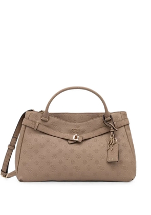 GUESS USA Ella logo-embossed detachable-strap tote bag - Neutrals